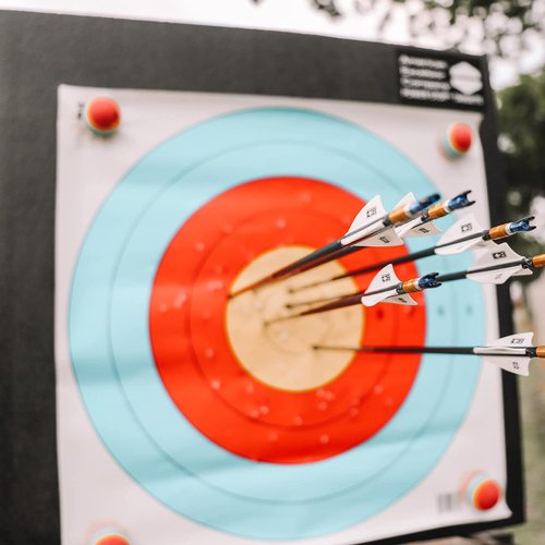 Power-Stop Archery Target - 24" High-Density Big Block Foam Target for Broadheads and Field Tips