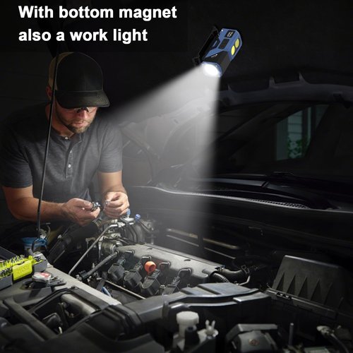 iodoo Motion Sensor Headlamp with Rotating Focus Flashlight,7 Modes True 1000 Lumen COB Light, True 6-Hour Runtime, Magnetic Base,Comes with Cap Light Accessories and Cycling Accessories.