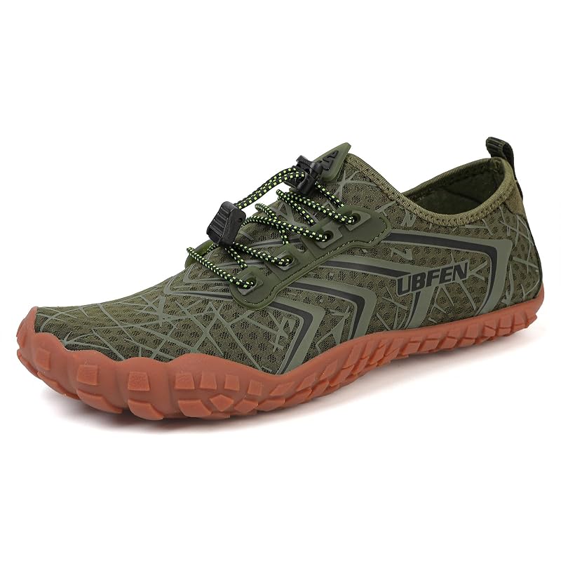 Water Shoes for Men and Women - Quick-Dry Barefoot Hiking & Swim Footwear, Green/12 Women & 10 Men