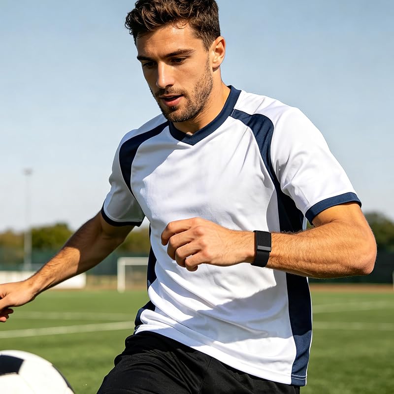 Getino Nylon Sport Band for Whoop 5.0 – Black-Black, Adjustable 140-215mm