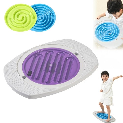Balance Board Maze, Balance Board Kids，Anti-Slip Labyrinth Rocking Seesaw, 20 Inch Wobble Board Sensory Training with 2 Balls, 3 Replacement Labyrinth Board