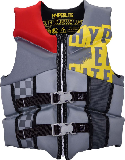 HyperLite Elite Kids Life Jacket, US Coast Guard Approved, Great for Any Water Sports Activity Including Boating, Paddle & Swimming