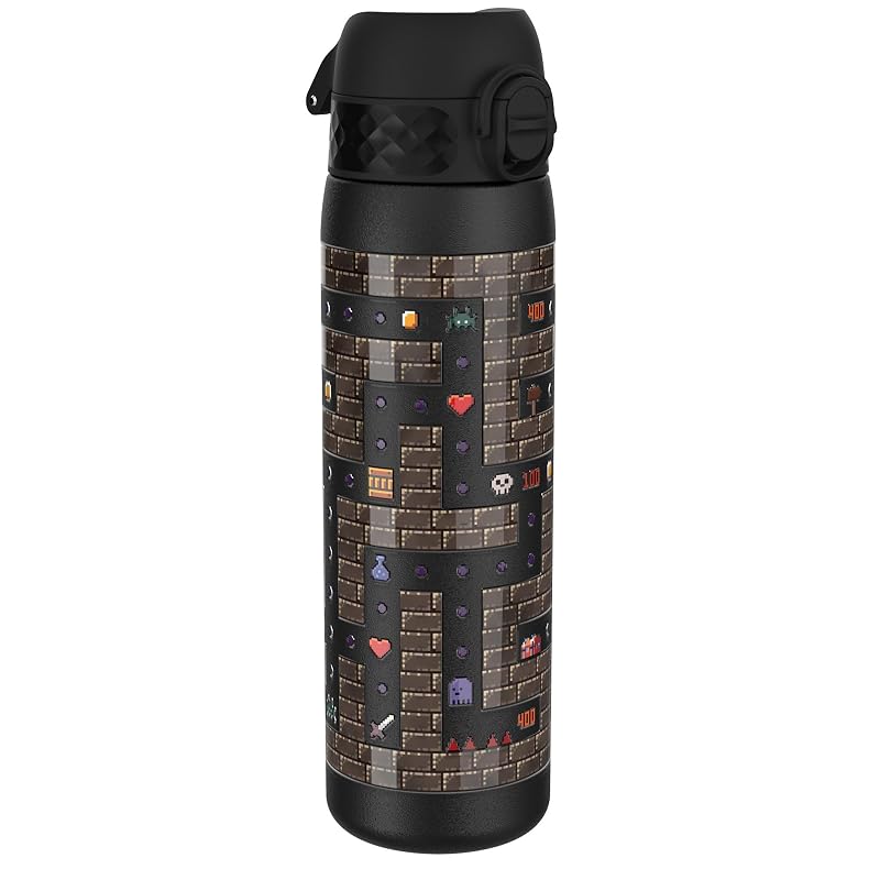 Gaming 600 ml Ion8 Stainless Steel Water Bottle - Leak Proof, Easy Open, Dishwasher Safe