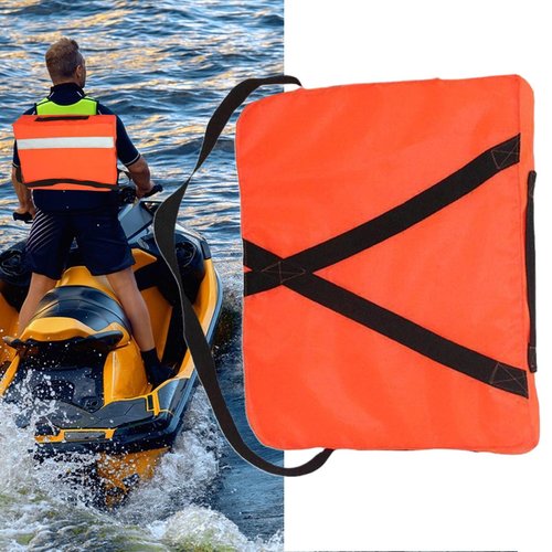 Boat Throwable Flotation Device, 18x14in High Buoyancy Boat Throw Cushion with Strap Water Proof, Emergency Throwable Flotation Device, Swimming & Rescue Boat Throwable Flotation Device (2)