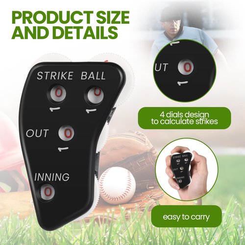 ShinyMatch 6 Pcs Baseball/Softball Umpire Accessories Set Including Umpire Shirt Hat Indicator Brush Ball Bag for Men Referee (Sky Blue,X-Large)