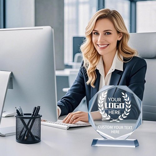 Personalized Crystal Trophy Award - Plaques Personalized Engraved - Coworker Gift, Employee Appreciation Gift, Anniversary Farewell Retirement Gift - Custom Employee Recognition Awards and Trophies