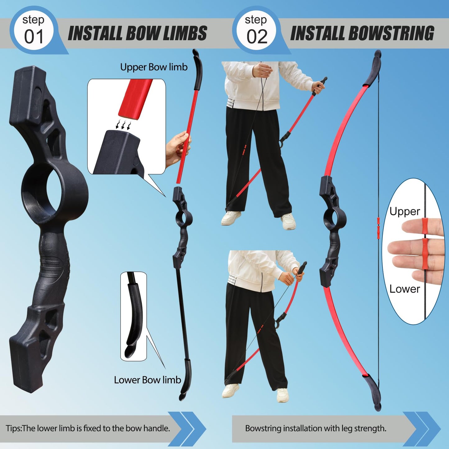 45" Kid Bow and Arrows Sets for Kids 8-12 & Youths & Teen. Archery Set for Kids & Adlut Beginner. Toy Recurve Bow and Arrow Set Left & Right Hands Outdoor Sports for Backyard Games & Training