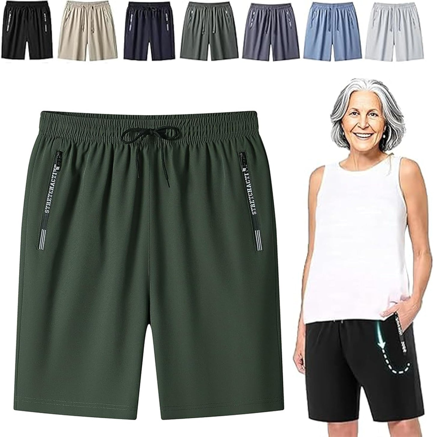 ICY Shorts - Airyflex Iced Active Silk Cooling Stretch Quick Drying Shorts for Senior Women Over 50