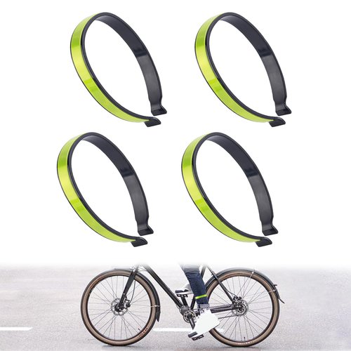 Laikoutd 4Pcs Reflective Trouser Clip for Biking Reflective Cycling Pant Clip Pants Clip with Reflective Strap for Night Riding