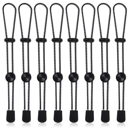 8Pcs Backpack Hiking Stick Holder, Fixing Buckle Elastic Rope, Adjustable Bungee Lanyard for Outdoor Mountaineering Hiking Trekking Poles Hiking Sticks Water Cup Umbrella(Black)