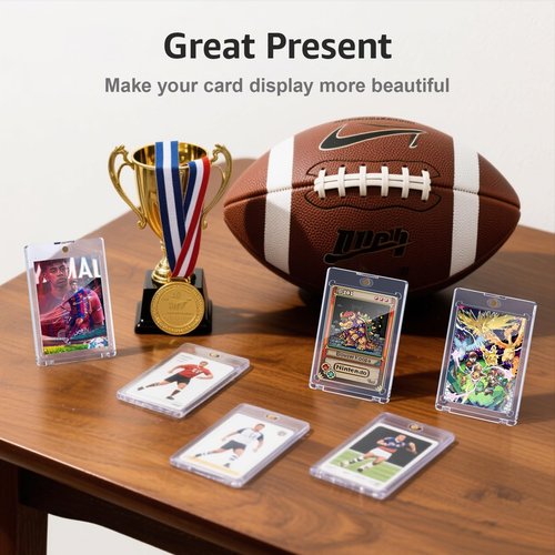 SAMYUCHO 180PT 15 Pack Magnetic Card Holder for Trading Cards, One Card Touch Holder, U-V Protector Baseball Card Hard Plastic Cover for Football Basketball Sports Game