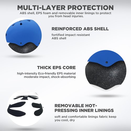 Kids Bike Helmet 2 Pack, Adjustable Toddler Helmet for Age 3-14 Boys Girls, Multi-Sport Helmet for Skateboard Roller Skateing Bicycle Scooter Blance Bike