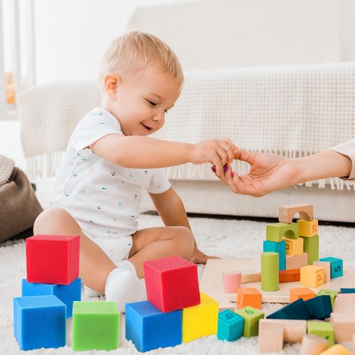 36 Pcs Foam Pit Cubes Blocks 3.1 x 3.1 x 3.1 Inch Colorful Flame Retardant Educational Autistic Building Blocks for Trampoline Arenas, Gymnastics, Parkour Courses Skateboard Parks Playground (Classic)