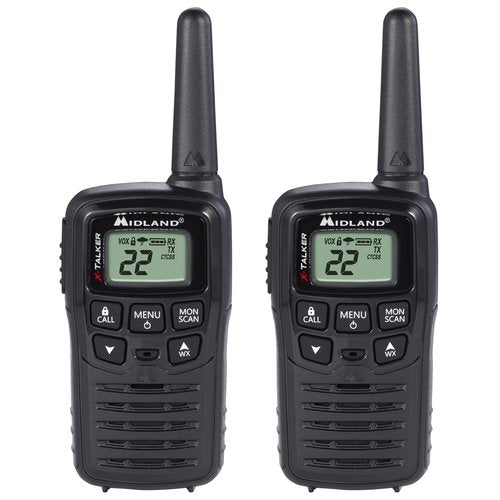 Midland® T10 X-TALKER Two-Way Radios - 22 Channels - Long Range Walkie-Talkies, 38 Privacy Codes - Best Family Camping Radio - 2 Pack