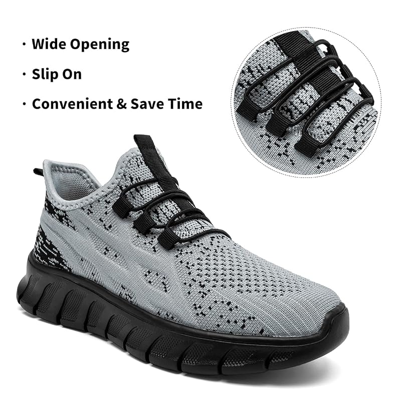Lightweight Kids Soccer Shoes - Breathable Mesh, Non-Slip Athletic Sneakers Gray/Black TX025+3