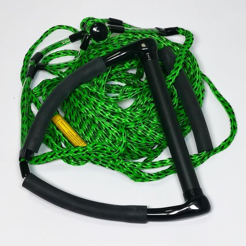 75ft Wakeboard Rope,Water ski Rope,12in Handle and 6in Small Handle with EVA Foam,3 Sections,Tow Rope with Floating Foam (G/B, 12in Handle)