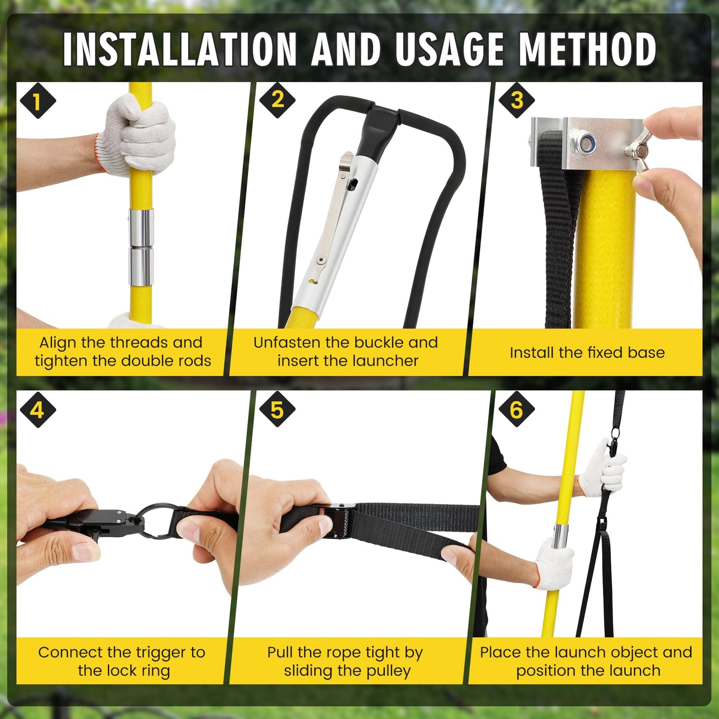 Innisle Slingshot Arborist Throwline Launcher with Trigger, High Precision Arborist Throw Line Launcher, Suitable for Tree Trimming, Hanging Christmas Lights and Hang Ham Radio Antennas