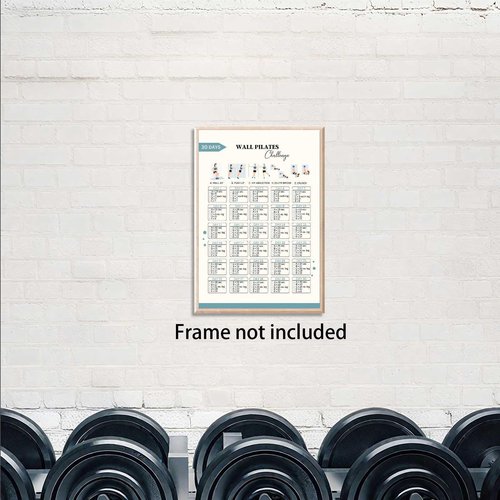 30 Day Weight Loss Wall Pilates Challenge Standing Women Exercises Wall Sticker Art Workout Home Fitness Canvas Poster Weights Guide For Bedroom Gym And Exercise Room 16x24in Unframed