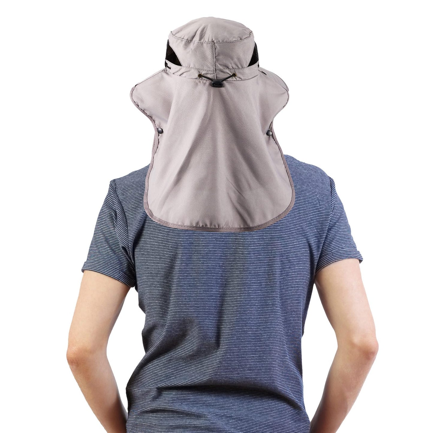 Cuffbow 3 Pcs Sun Hat for Men Women with Neck Flap Breathable Wide Brim Bucket Hat UV Protection UPF 50+ Fishing Hiking(Dark Gray, Gray, Khaki)