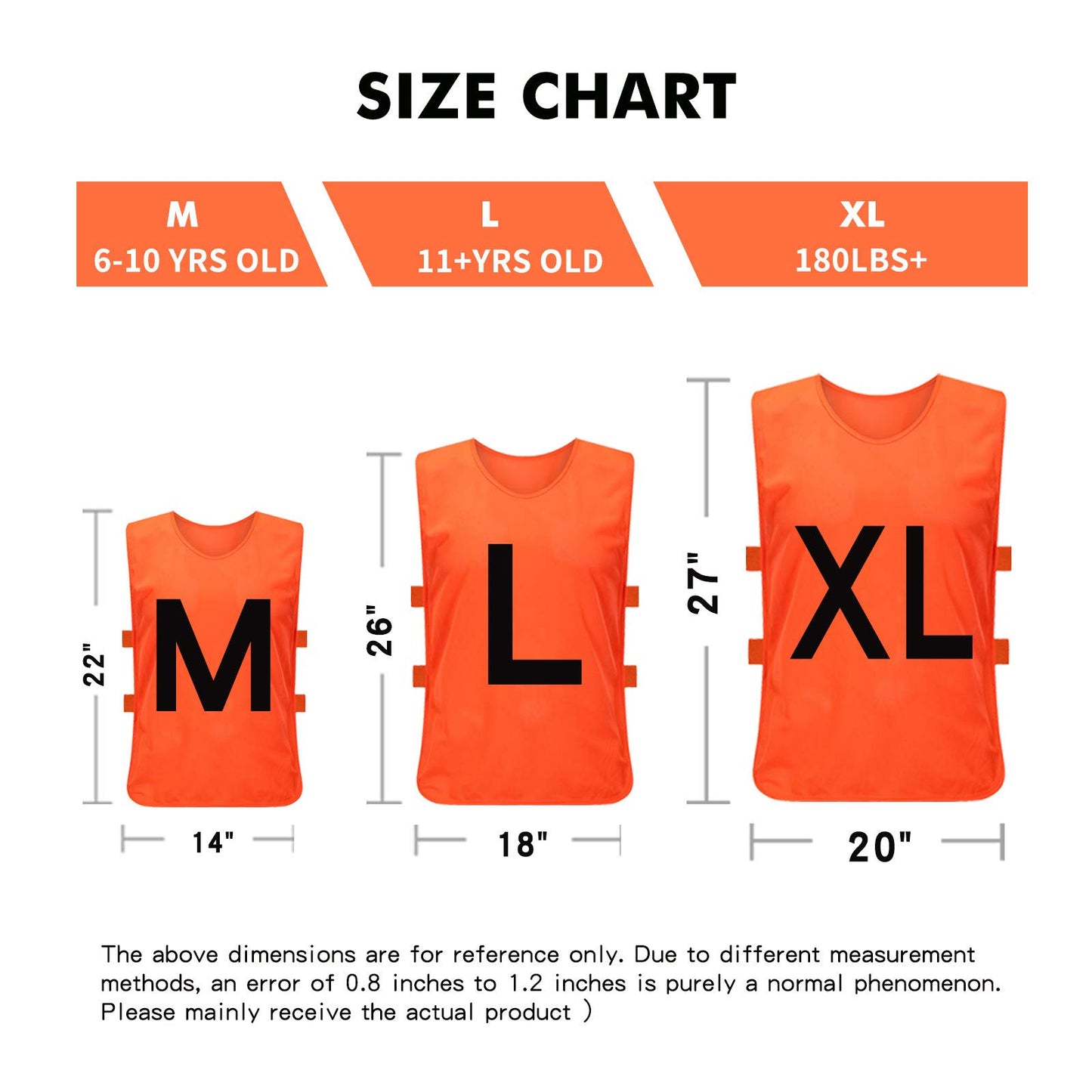 Antoyo 12/24/48Pcs Soccer Pinnies Youth, Scrimmage Team Practice Vests