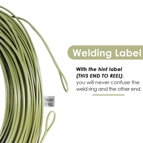 Moss Green 6wt Weight Forward Floating Fly Fishing Line for All Anglers for Stream Lake River Fishing OPP Bag Packaging