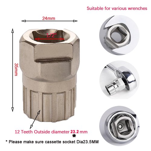 COTOUXKER Bike Freewheel Removal Tool with Chain Whip and Bicycle Sprocket Removal Tools, Bicycle Cassette Lock Ring Removal