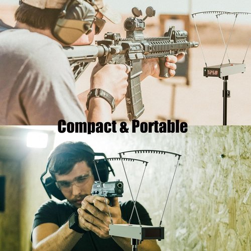 Upgrade WiFi Chronograph, Precision Ballistic Chronograph for Rifle Shooting, Hunting Slingshot, Airsoft, Archery Bow, Paintball Acceleration Velocity Speed Chronograph, MPS/FPS & Joules Readings
