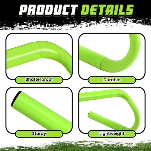 Gemscream 5 Pcs Speed Agility Training Hurdles Detachable Durable Equipment Plyometric and All Purpose Speed Training Hurdle Equipment for Athletes Soccer Basketball(6 Inch,Green)