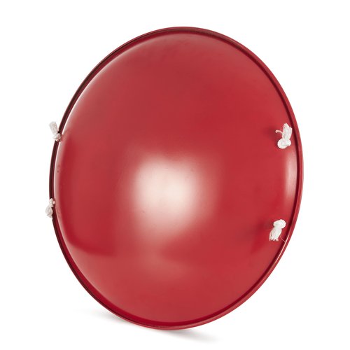 Slippery Racer ProDisc 26 Inch Heavy Duty Aluminum Iron Alloy Metal Kids Winter Saucer Snow Sled with Dual Riveted Soft Grip Rope Handles (RED)