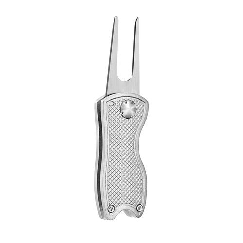 Mile High Life All Metal Foldable Golf Divot Tool with Pop-up Button & Magnetic Ball Marker (Multi-Colors/Shape)