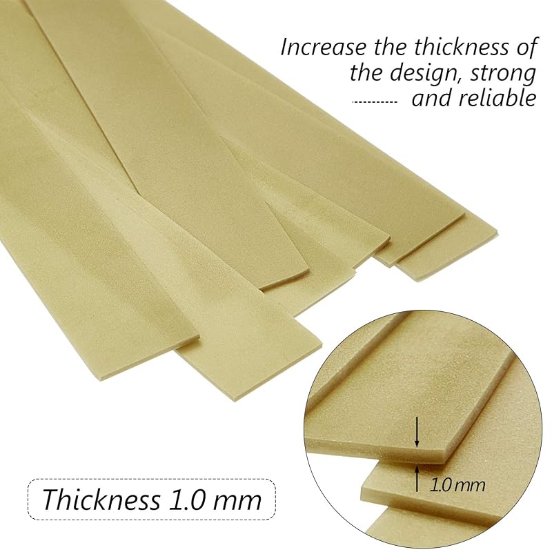 20 Pieces Slingshot Flat Rubber Bands 1 mm – 53 cm to 165 cm, Gold (Variation of THIS listing)