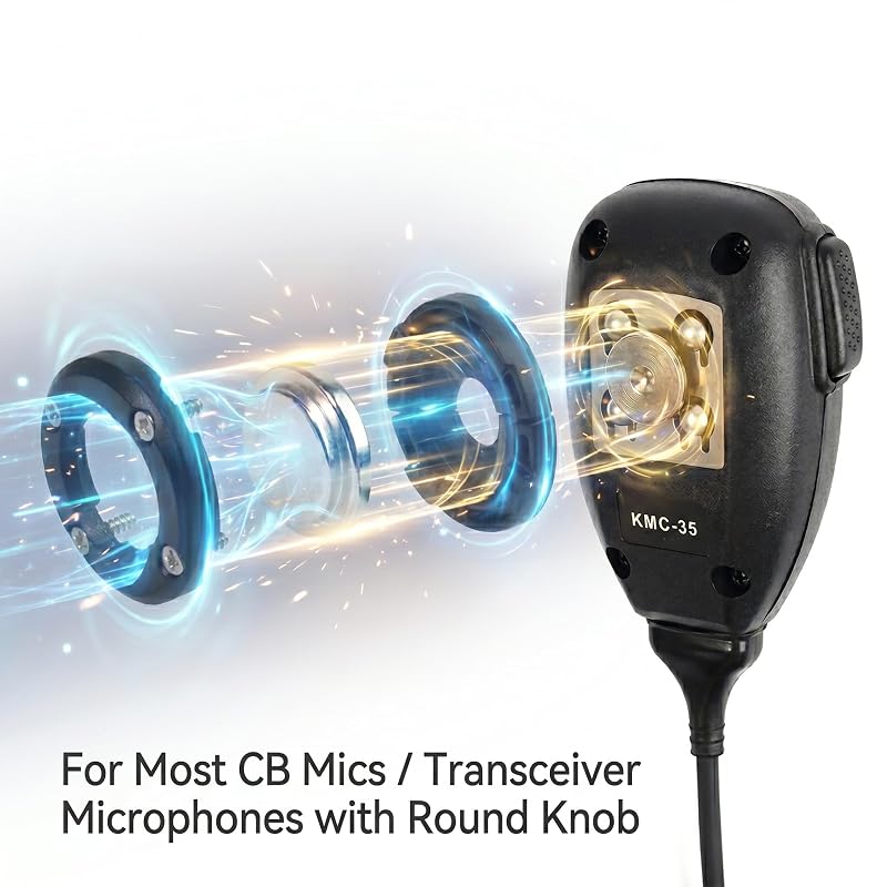Heavy-Duty Magnetic CB Radio Microphone Mount - No-Drill Adhesive Holder (Variation: Black)