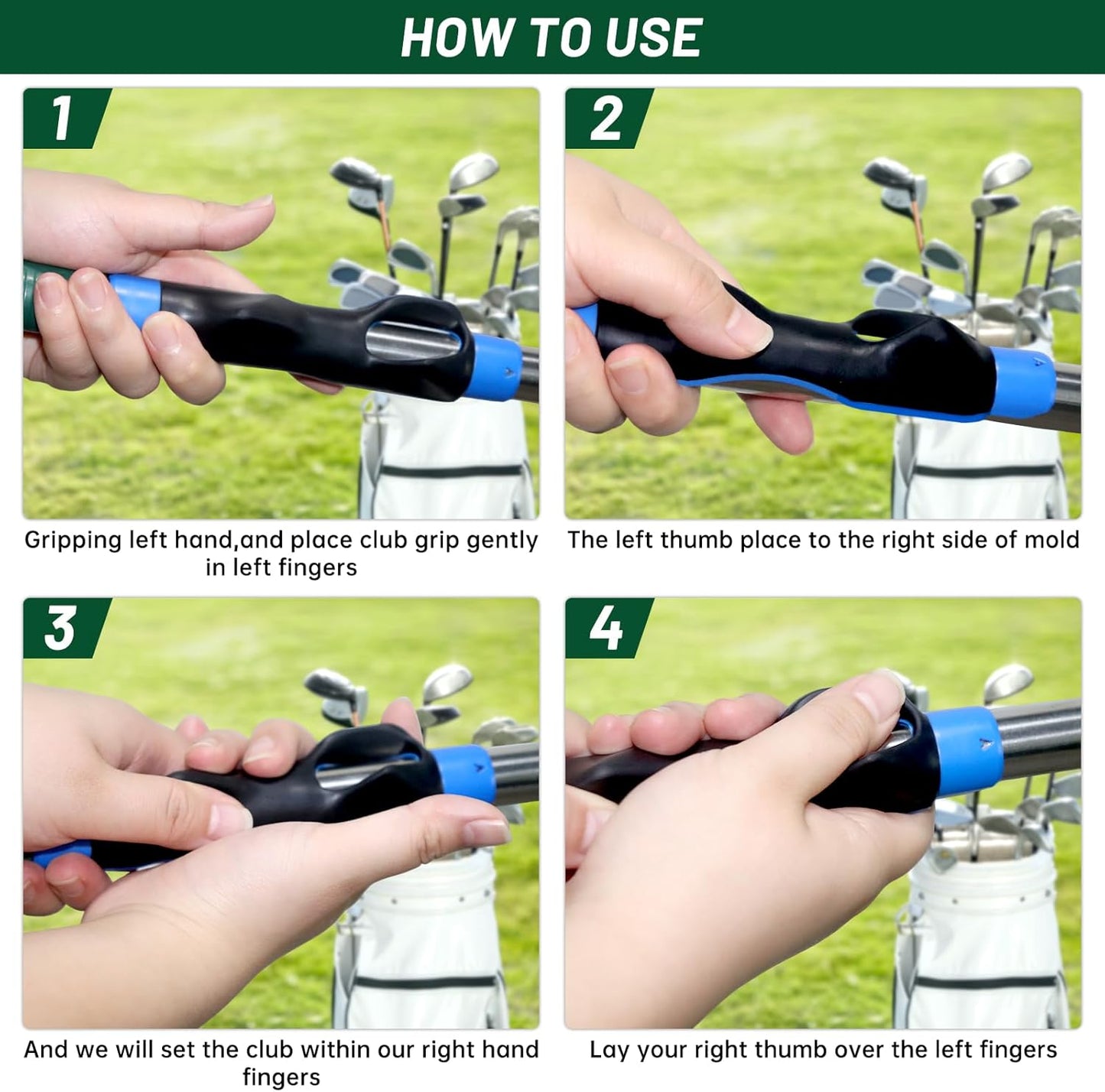 2Pack Golf Grip Trainer,Golf Training Aid Grip Trainer Club,Training Grip Right Hand, to Help Train Correct Hand Position