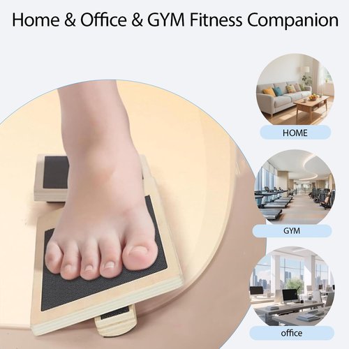 Ankle Balance Board & Foot Strengthener, Wood Wobble Board for Sprained Ankle Physical Therapy, Plantar Fasciitis Relief, Stability & Posture Training