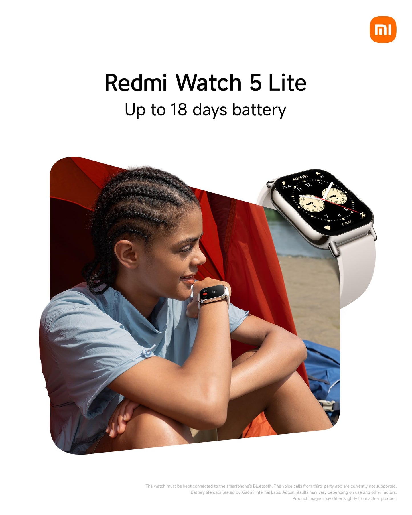 XIAOMI Redmi Watch 5 Lite Global 1.96" Amoled Up to 18 Days Battery GNSS Dual Mic 150+ Workout Modes 5ATM Water Resistance Heart Rate Sensor (Black)