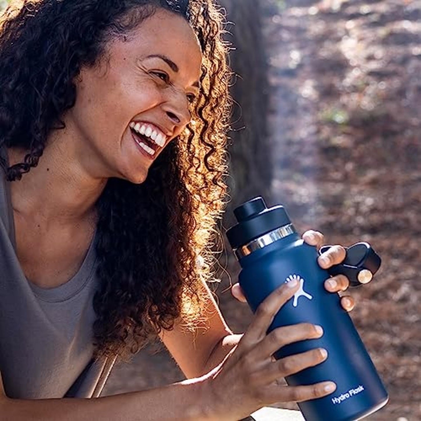 Hydro Flask Water Bottle - Insulated Stainless Steel - Wide Mouth Chug Lid, Non Spill, Leakproof in 40 Oz Cascade Blue