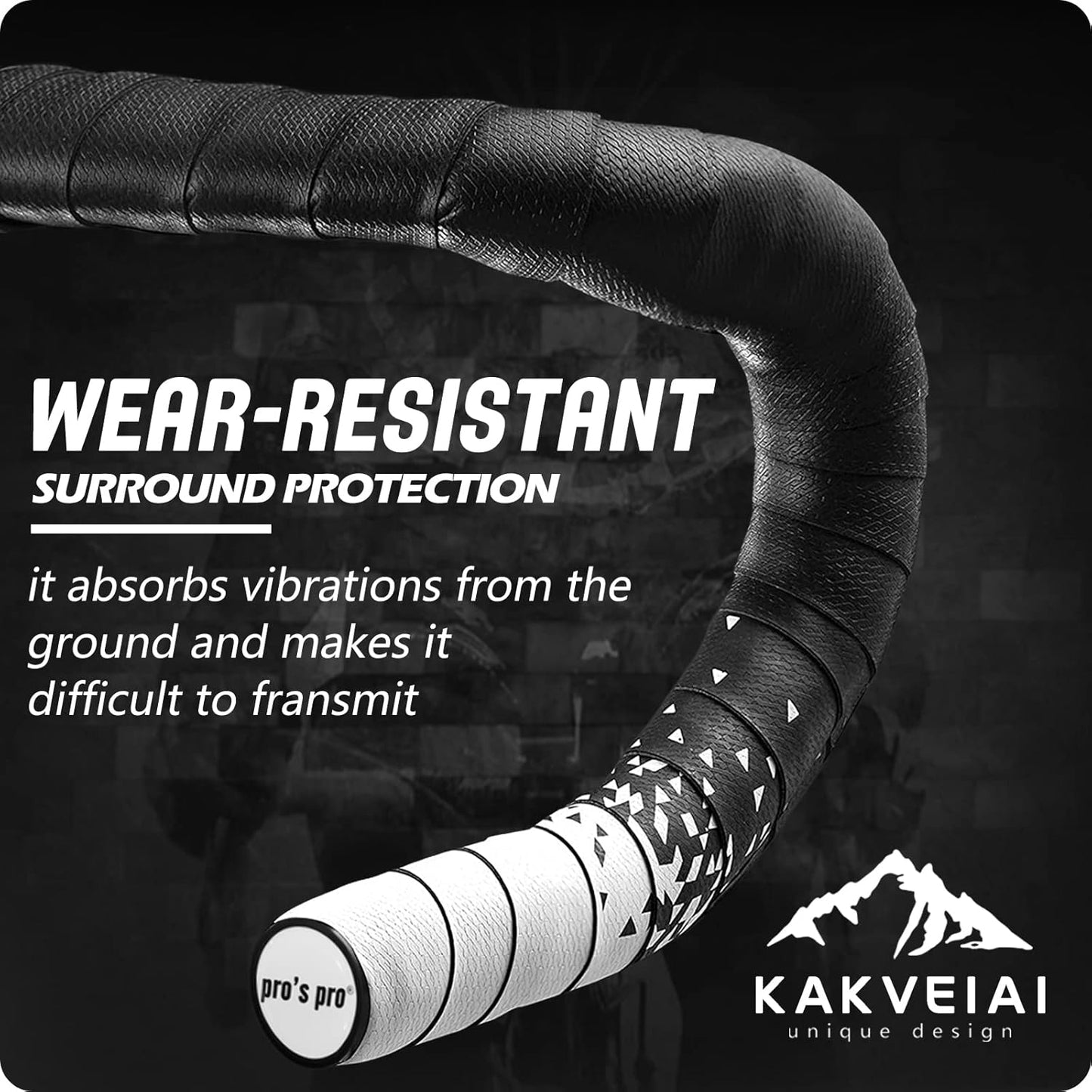 2pcs Bicycle Bar Tape, Bike Handlebar Tape, Road Bicycle Handlebar Tape, Cycling Grip Tape, with 4pcs Handlebar End Plugs, Soft Comfortable, Wear Resistant, Black