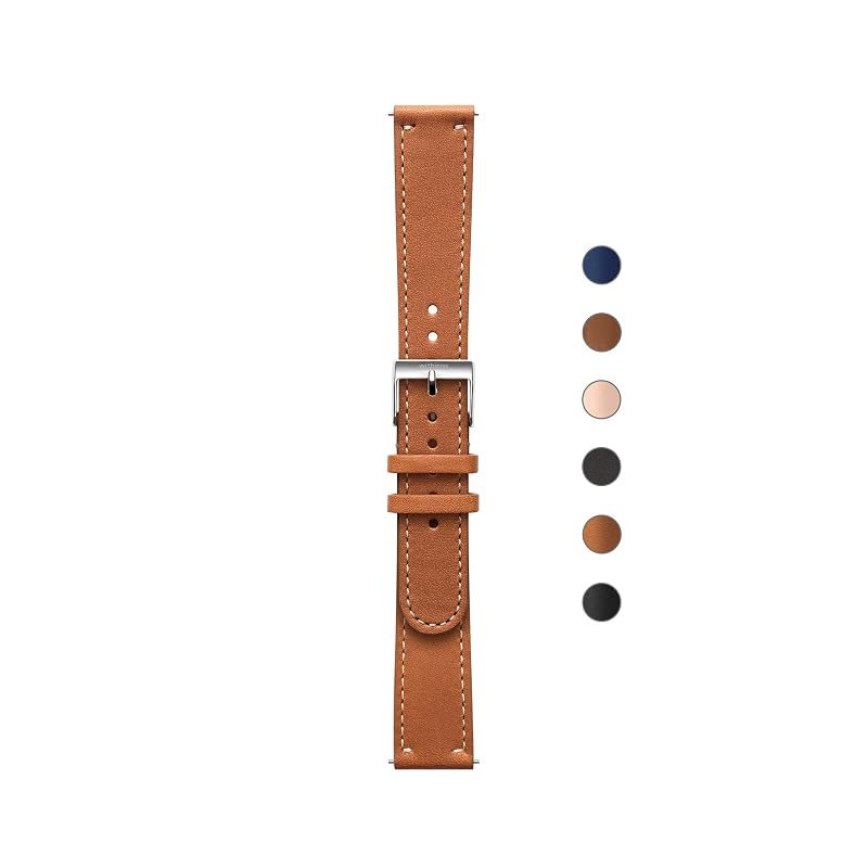 Withings Premium Leather Watch Band 18mm for ScanWatch Steel HR Move 36mm Brown