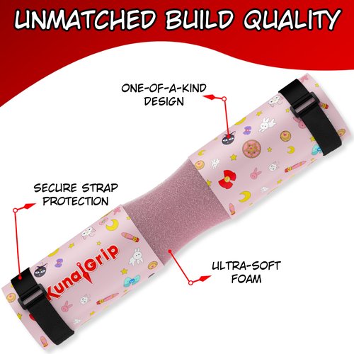 KunaiGrip Anime Barbell Pad - Non-Slip Foam Squat Pad with Safety Straps for Squats, Lunges & Hip Thrusts – Neck & Shoulder Support for Standard & Olympic Bars