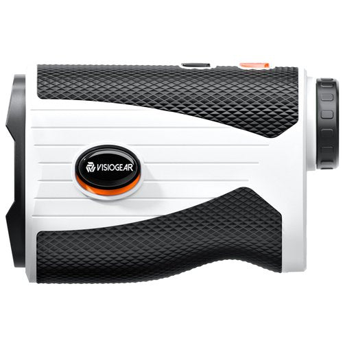 VISIOGEAR Golf Rangefinder with Slope, 1200 Yards Laser Range Finder for Golfer, 7X Magnification Range Finder Rechargeable Golf Accessories for Men, Flag Pole Locking Vibration, White & Black