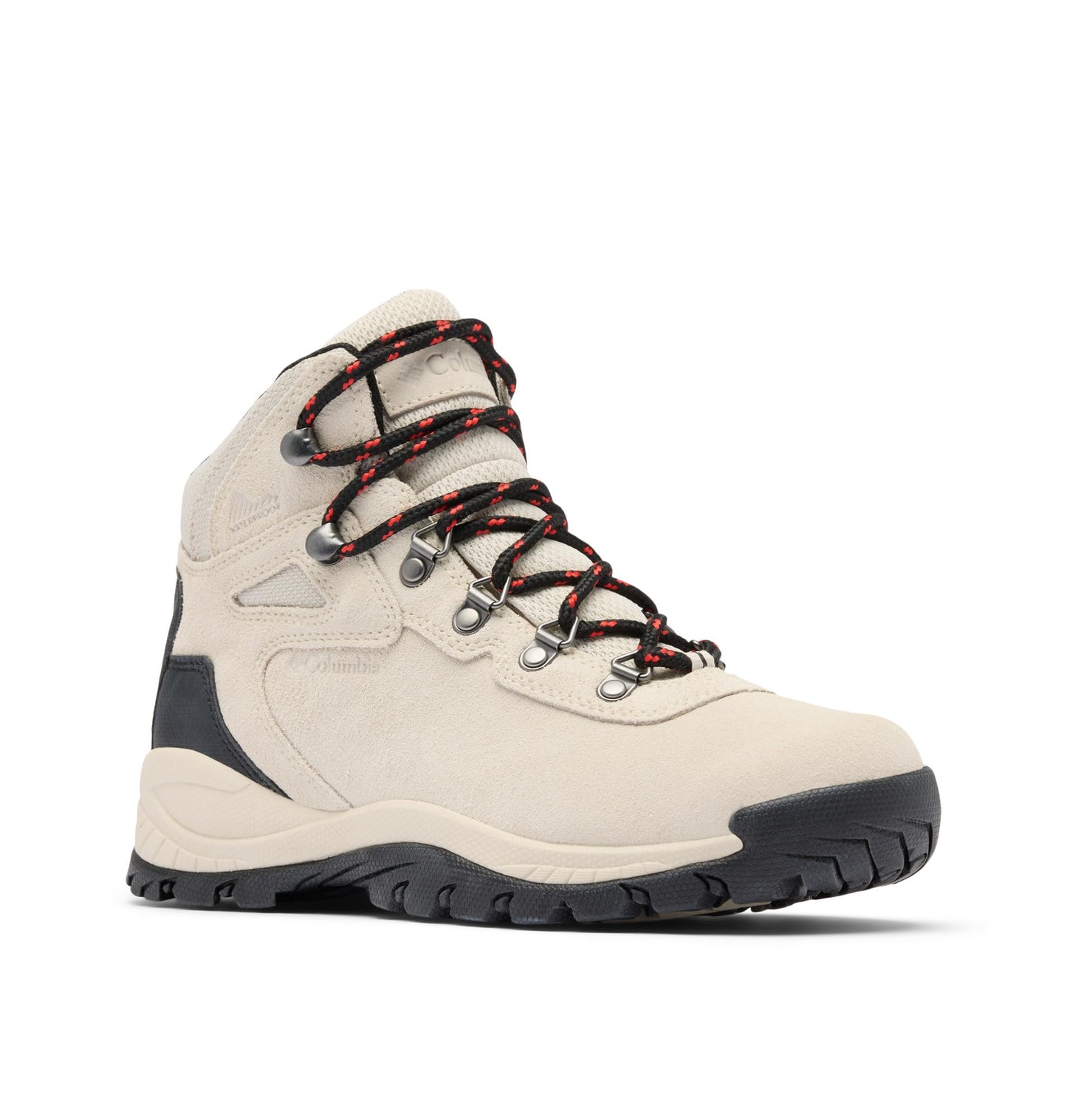 Columbia Women's Newton Ridge Plus Waterproof Amped, Cloud Grey/Poppy Red, 5.5 Wide