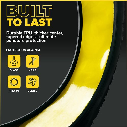 Ultraverse Fat Tire Liners Tube Protection Against Flats, 20, 24 and 26 inch x 4.0 tire Size, Durable Extruded Plastic Shield for Puncture Free Bike Rides – 2 Pack