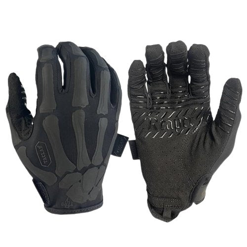 TACLAB Reaper Skeleton Gloves - Thin and Lightweight for Summer, Airsoft, Paintball, Cycling, Motorcycle, Multipurpose (Dark, L)