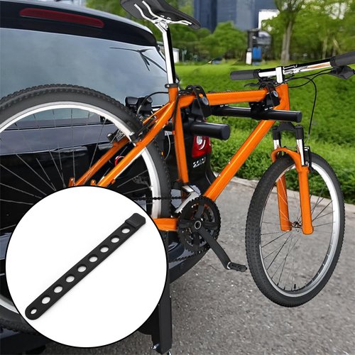 Nagpew 12 Pieces Bike Rack Straps, Rubber Bicycle Wheel Strap Replacement, Bike Cradle Carrier Strap with Holes for Outdoor Activities Car Bike Rack, Cradle Tie Down
