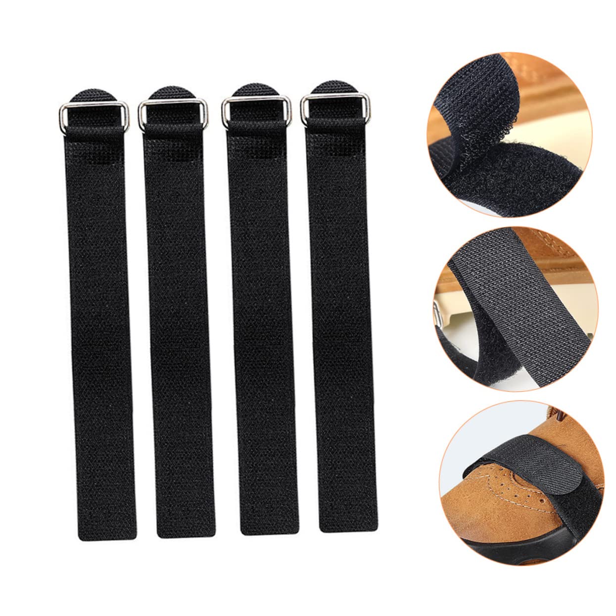 Ipetboom 4Pcs Ice Grippers for Shoes Traction Straps for Climbing and Hiking Gripper Binding Straps for Boots and Casual Shoes Lightweight and Elastic Design