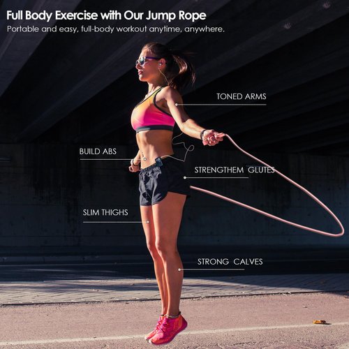 POCFOINY 2 Pack Jump Rope for Fitness, Speed Rope Skipping Rope for Men, Kids and Women, Jumping Rope for Workout, Tangle-Free PVC Long Jump Rope Set, Adjustable Exercise Jumping Rope Boxing for Adult