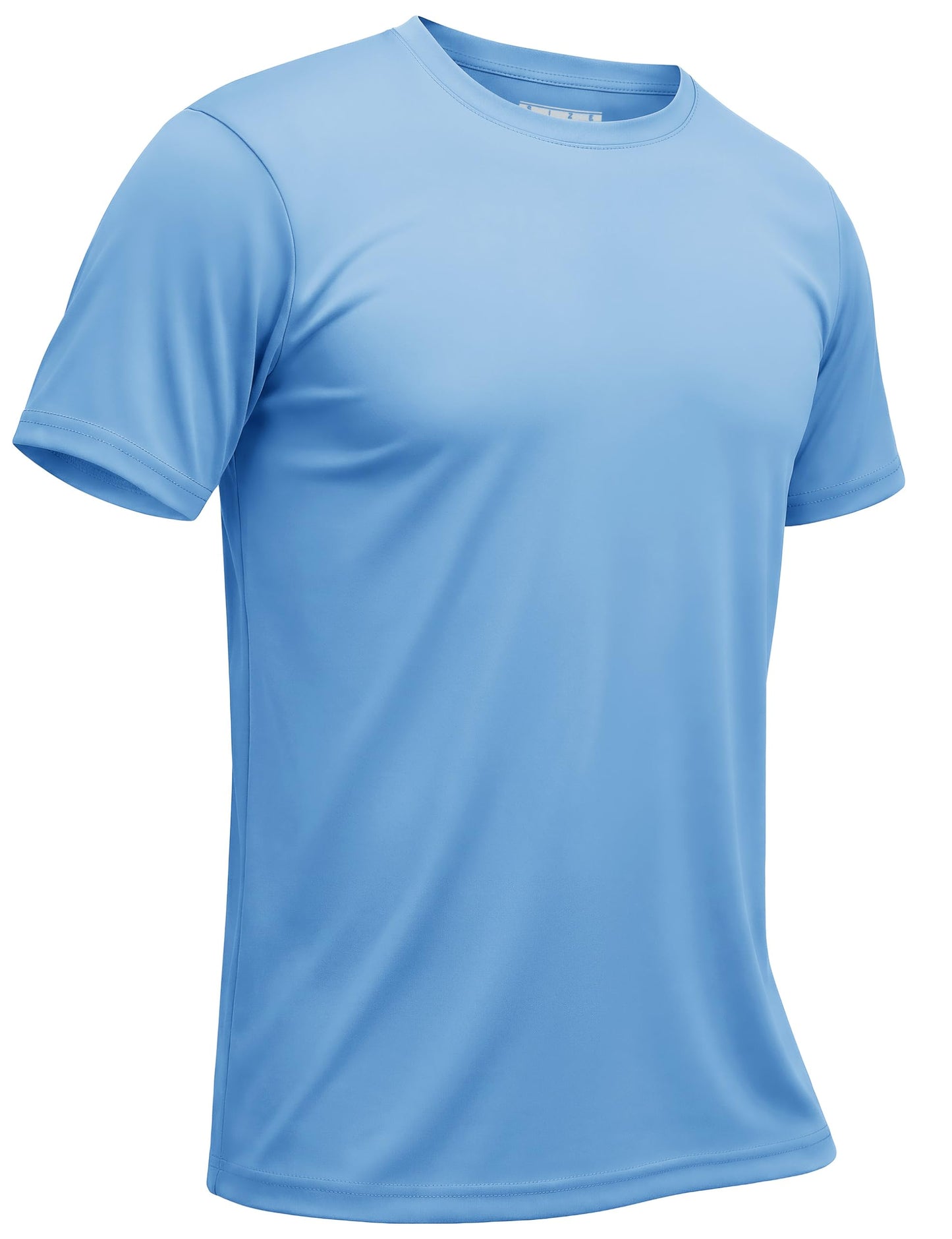 TACVASEN T Shirts for Men Sun Protection Swim Shirts for Men Quick Dry Fit Short Sleeve Rash Guard UPF50+ Running Water UV T-Shirts Blue XL