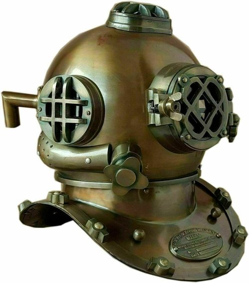 Antique 18" Diving Helmet US Navy Mark V Deep SCA Helmet Rustic Vintage Home Decor Gifts