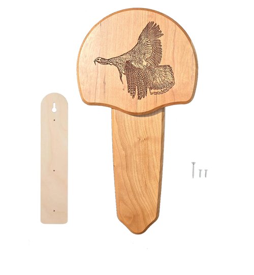 Foggy Bottom Woodworks LLC Solid Cherry Turkey Display Kit with Taking Flight Laser Image