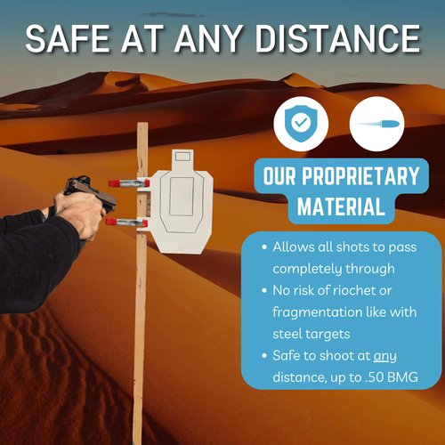 Half Size Infinity Target Bundle – Self-Healing Reactive Shooting Target with Heavy-Duty Stand and High-Visibility Touch-Up Paint – Durable & Reusable for Firearms Training, Tactical, and Range Use